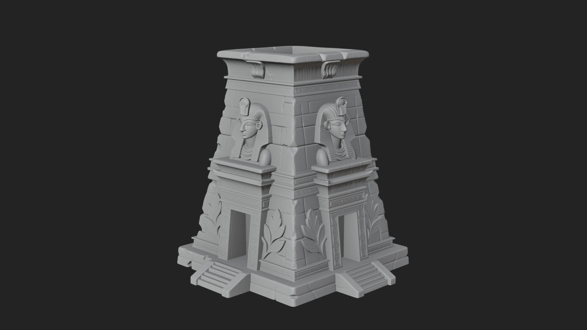 Egyptian Temple Pylon Design 3 3D Print Model 3D Model