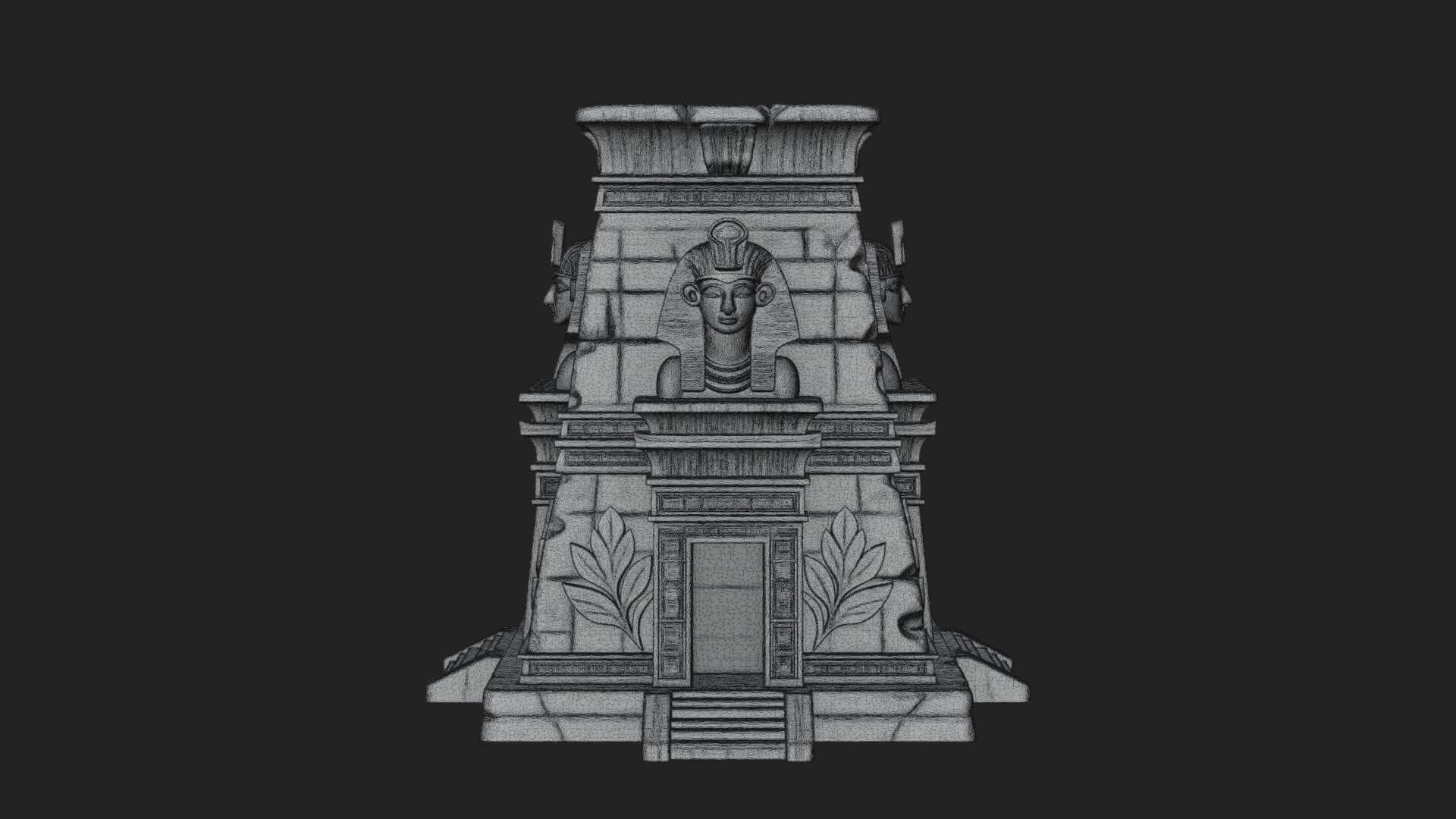Egyptian Temple Pylon Design 3 3D Print Model 3D Model