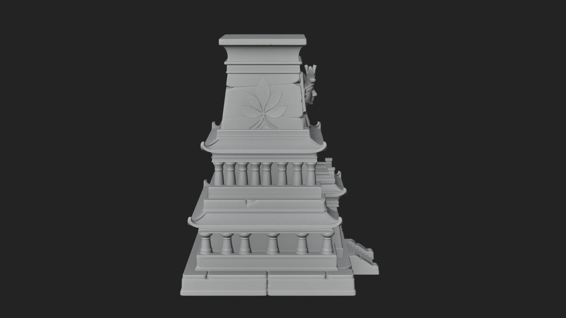 Egyptian Temple Pylon Design 4 3D Print Model 3D Model