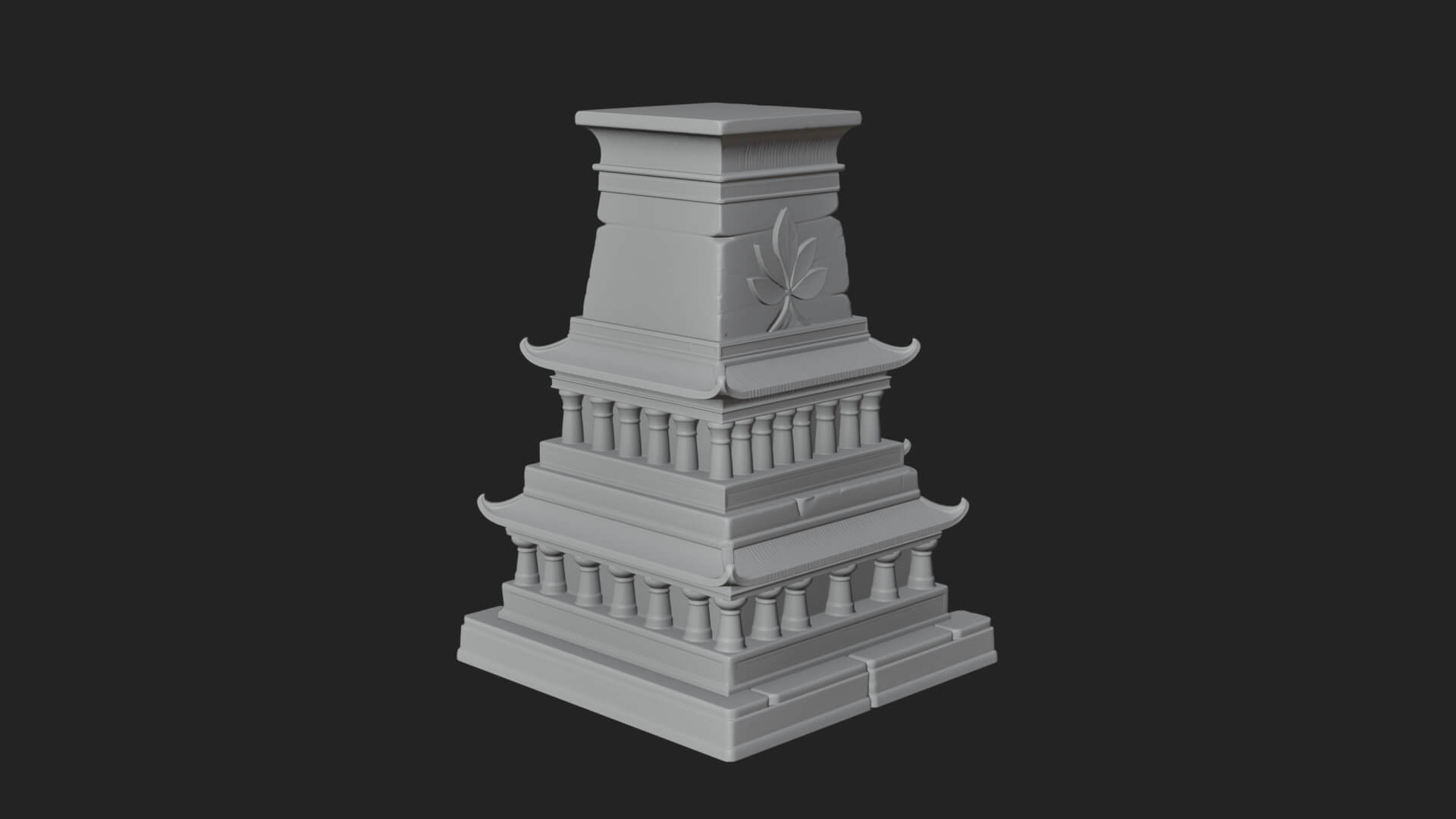 Egyptian Temple Pylon Design 4 3D Print Model 3D Model