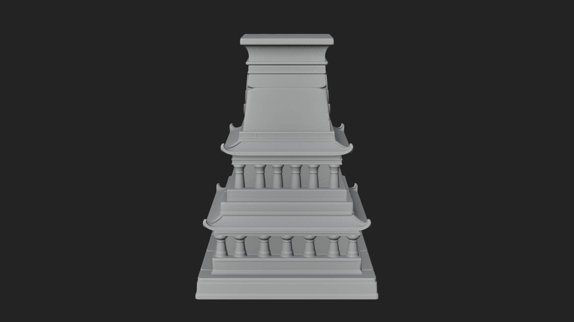 Egyptian Temple Pylon Design 4 3D Print Model 3D Model