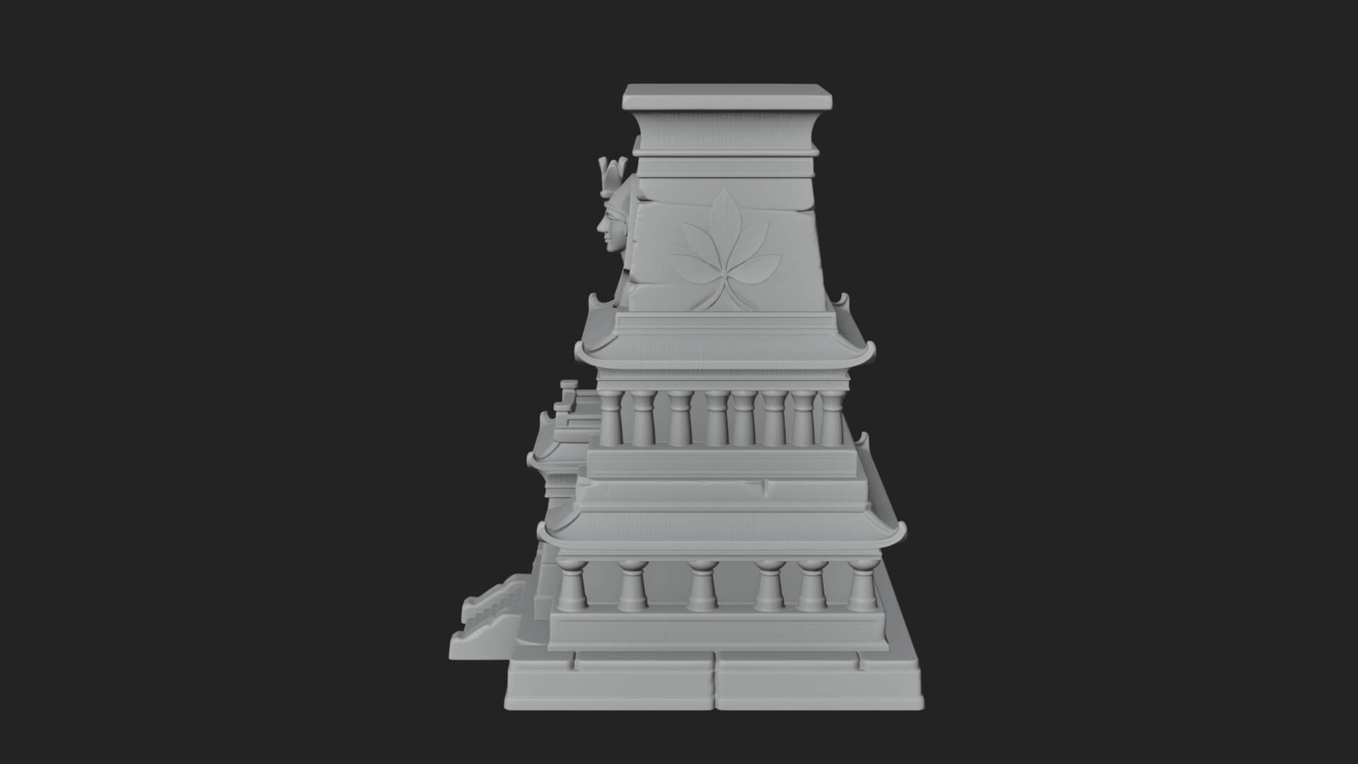 Egyptian Temple Pylon Design 4 3D Print Model 3D Model