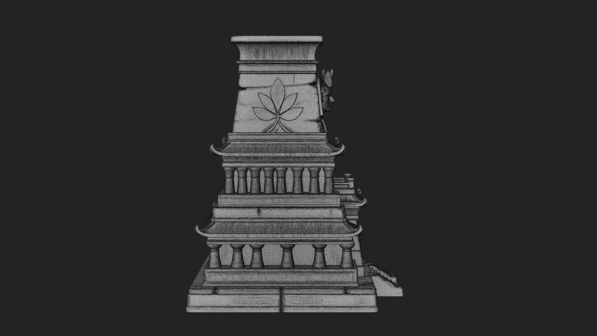 Egyptian Temple Pylon Design 4 3D Print Model 3D Model