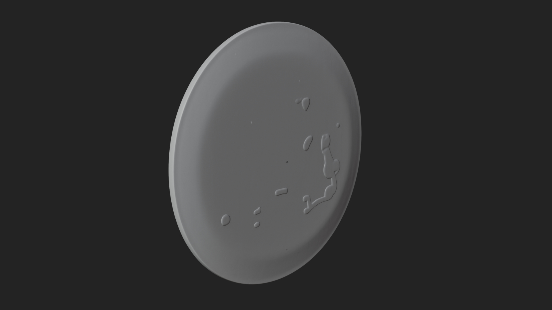 Elephant Head Oval Relief Plaque Design 3 3D Print Model 3D Model