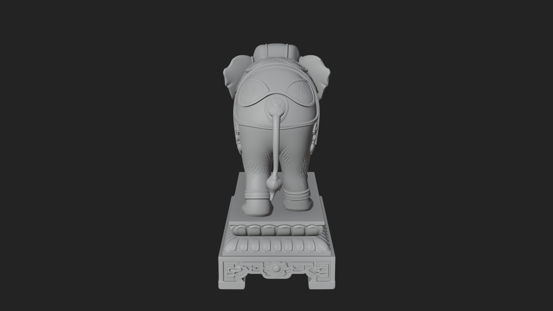 Elephant Statue Design 10 3D Print Model 3D Model