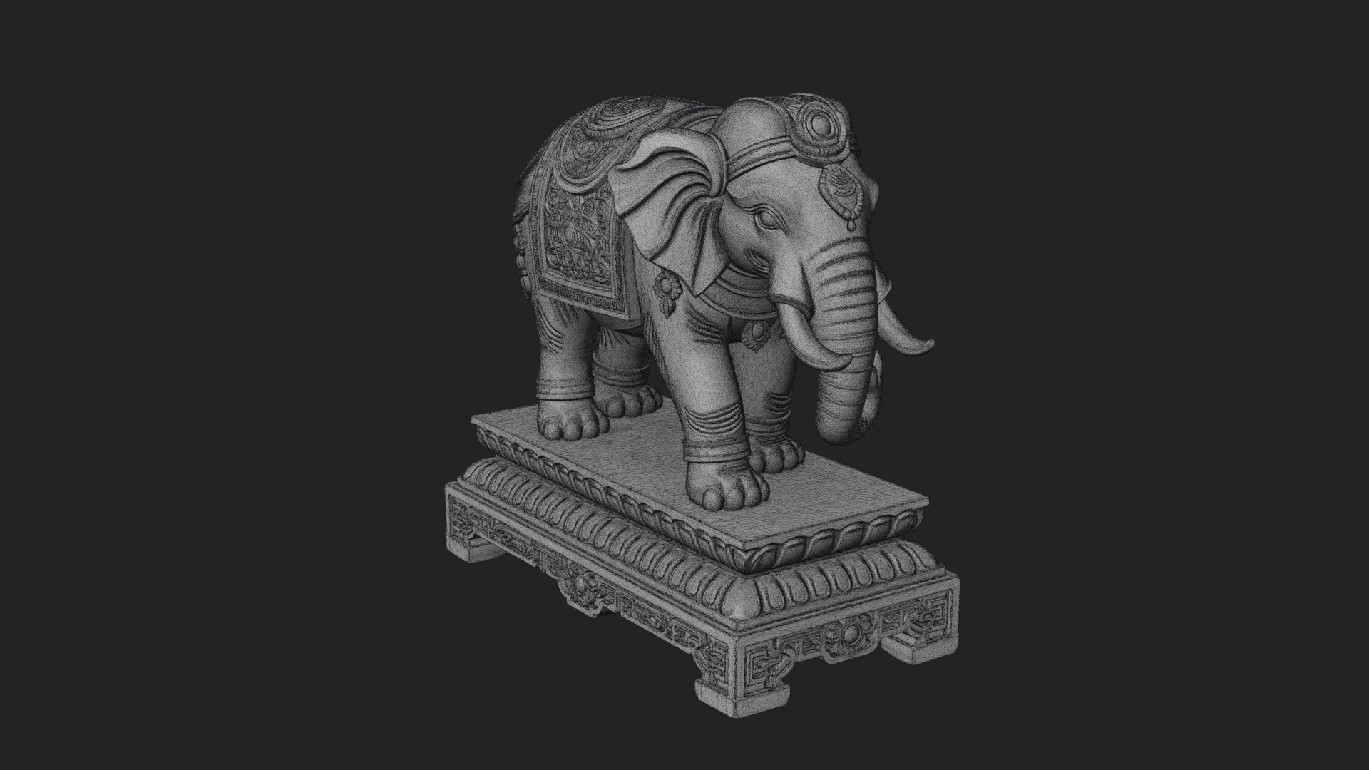Elephant Statue Design 10 3D Print Model 3D Model