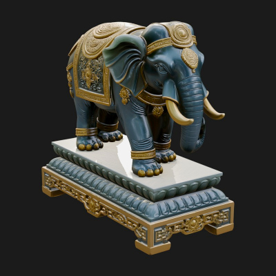 Elephant Statue Design 10 3D Print Model