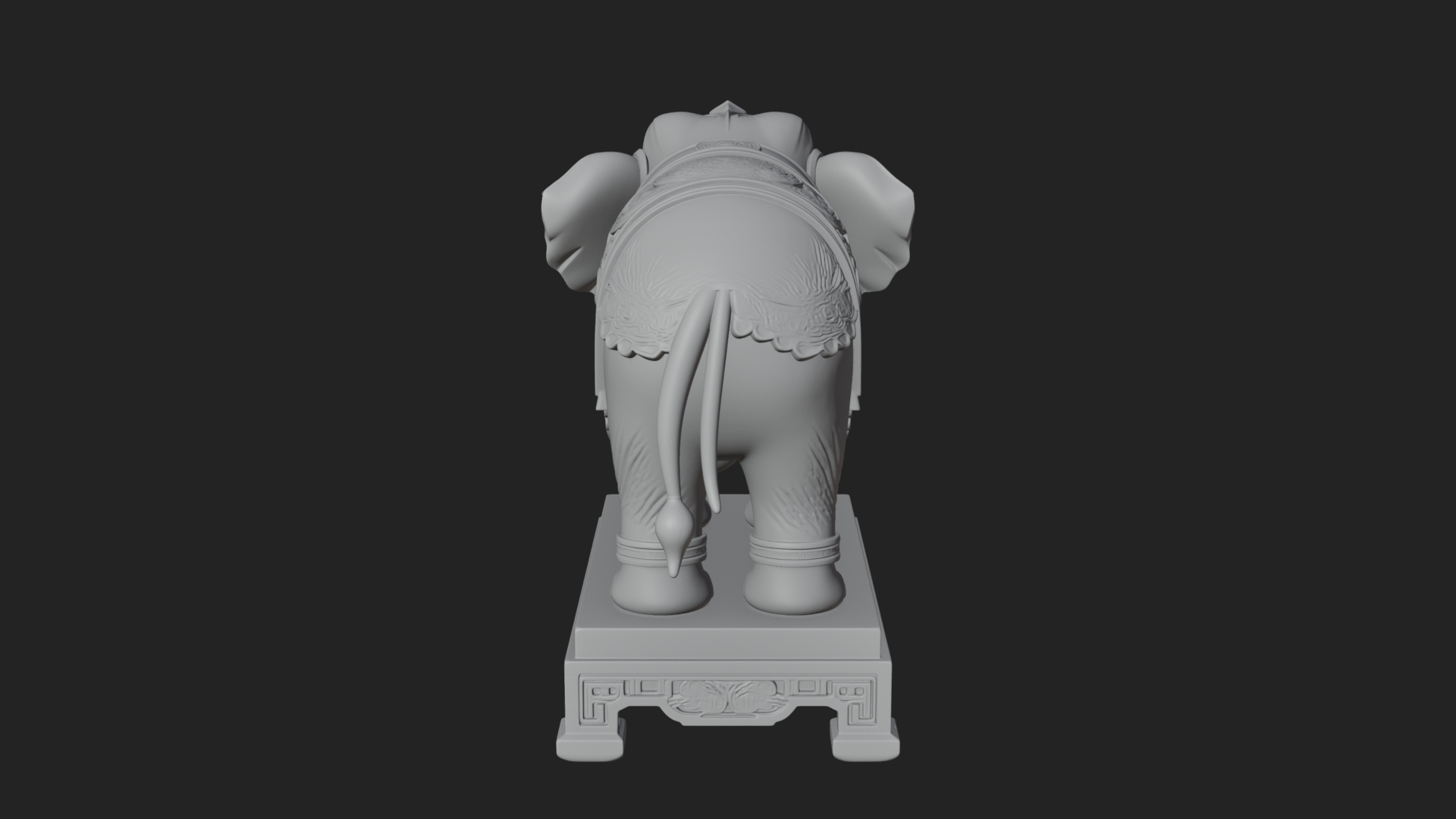 Elephant Statue Design 11 3D Print Model 3D Model