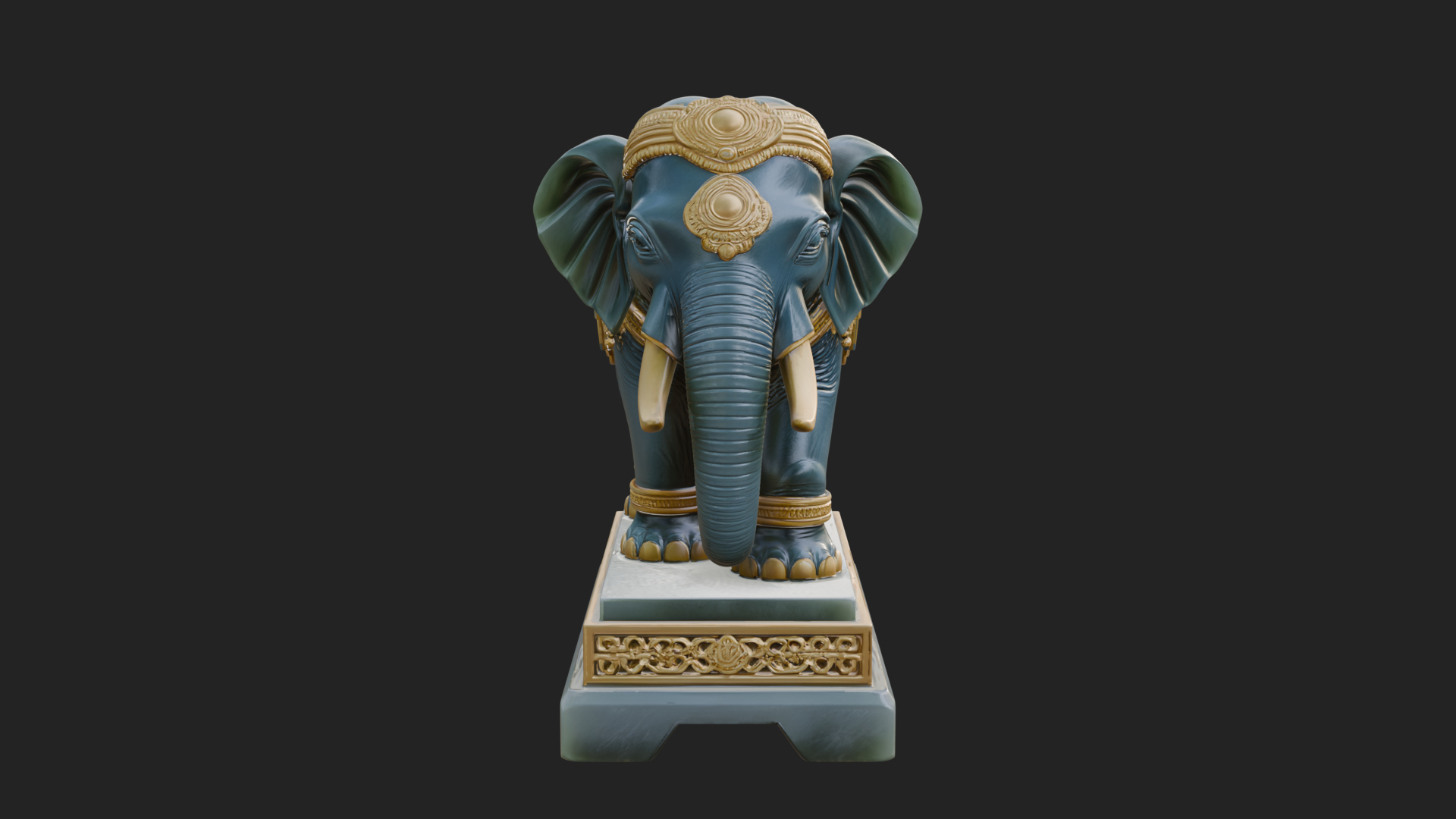 Elephant Statue Design 8 3D Print Model 3D Model