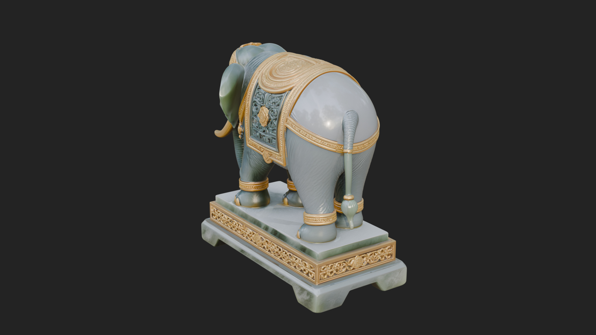 Elephant Statue Design 8 3D Print Model 3D Model