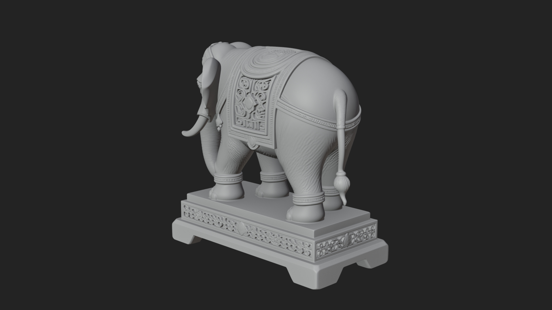 Elephant Statue Design 8 3D Print Model 3D Model