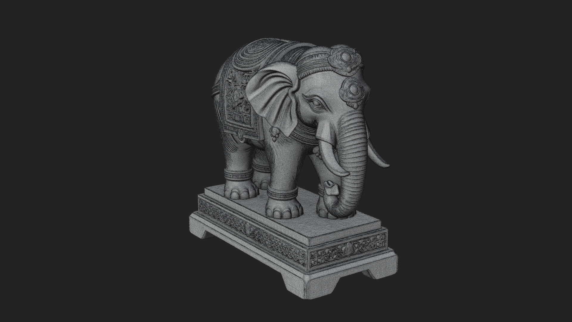 Elephant Statue Design 8 3D Print Model 3D Model