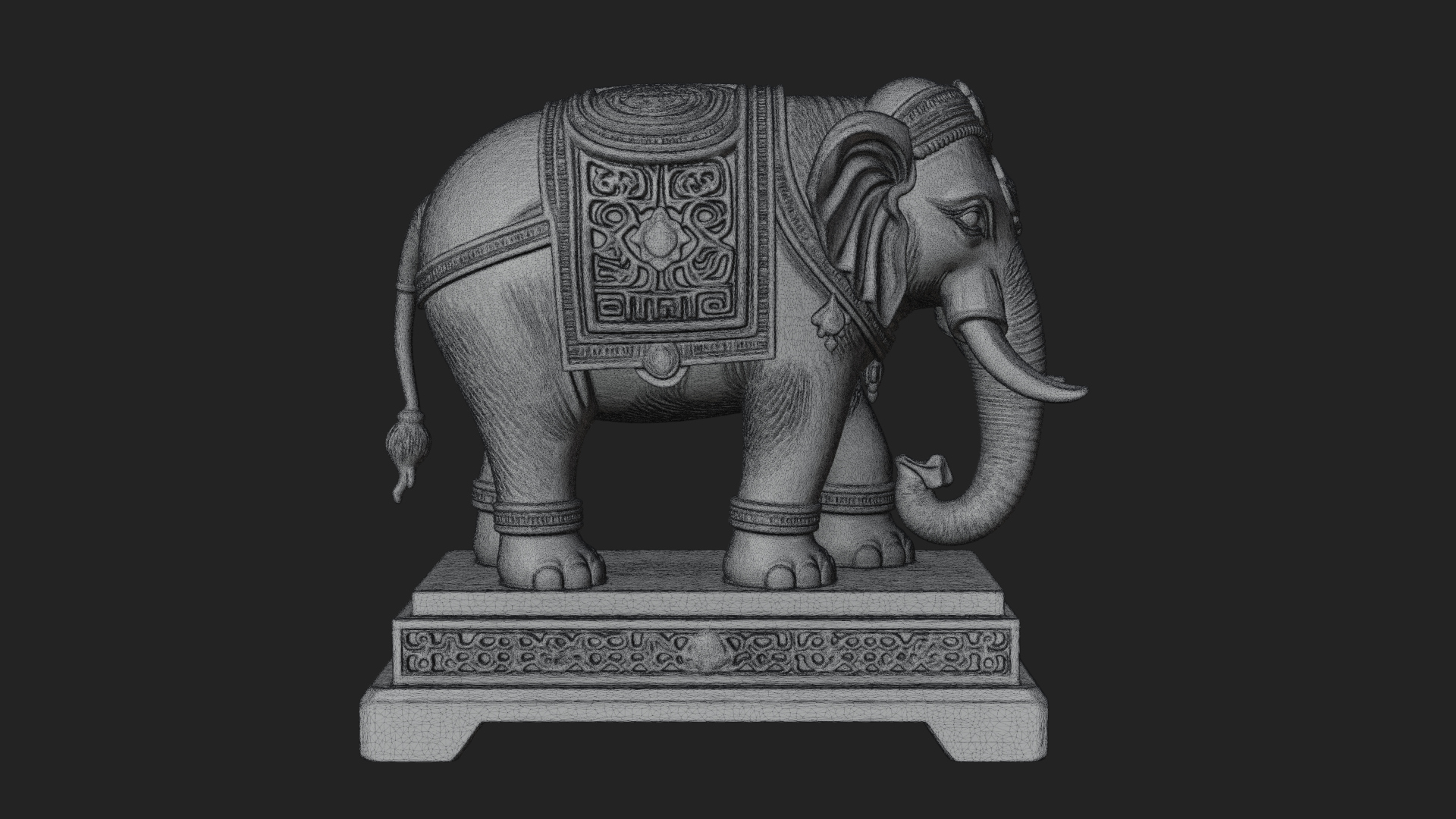 Elephant Statue Design 8 3D Print Model 3D Model