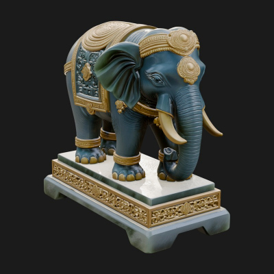 Elephant Statue Design 8 3D Print Model