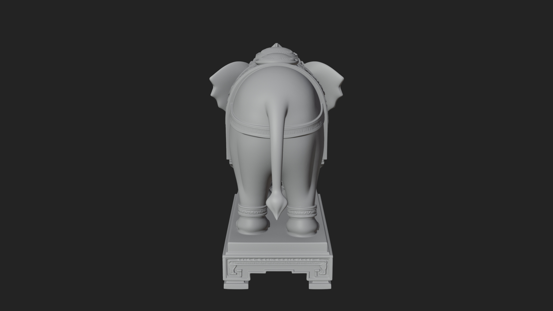 Elephant Statue Design 9 3D Print Model 3D Model