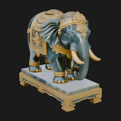 Elephant Statue Design 9 3D Print Model