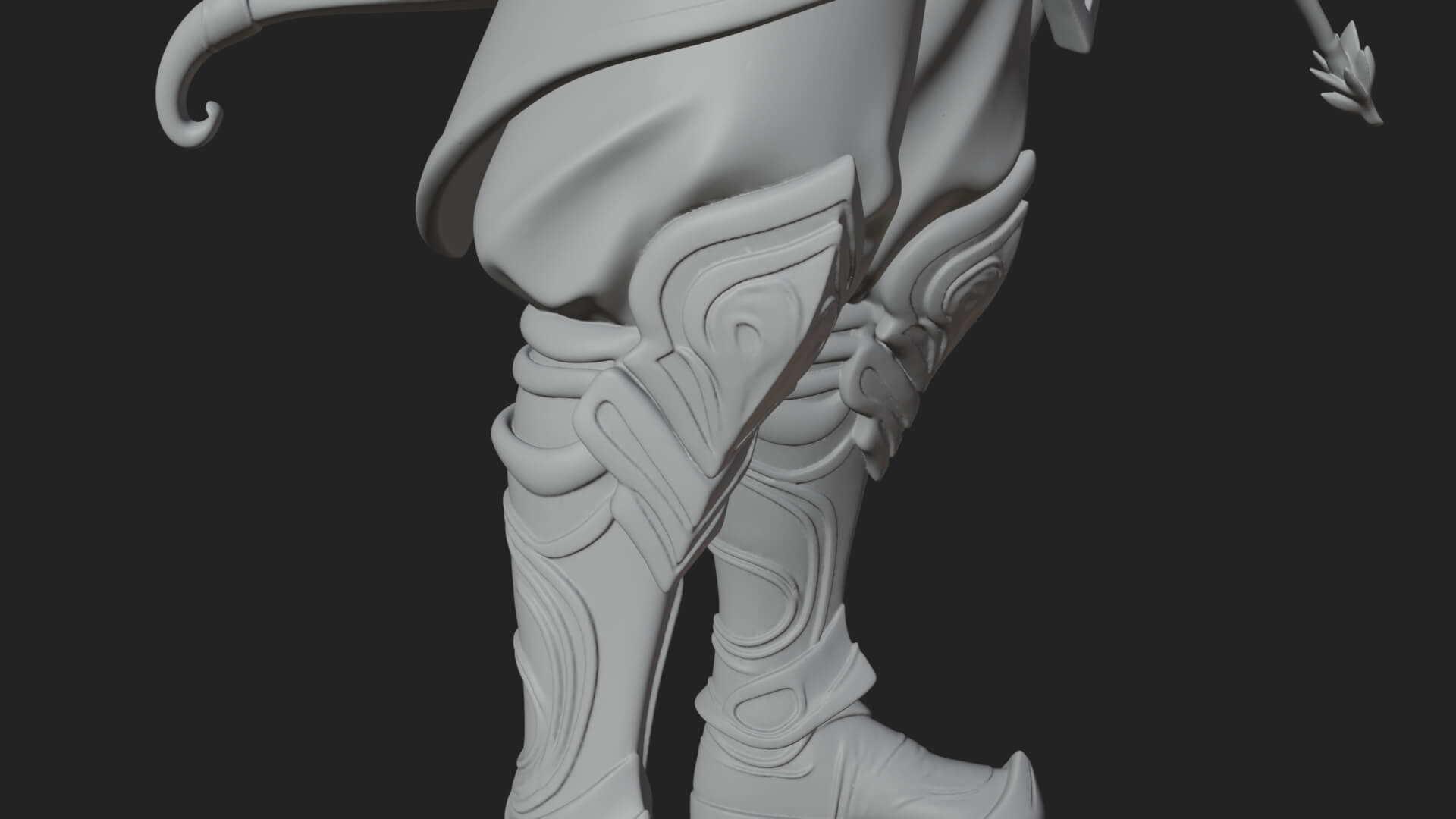Elven Archer Statue Design 10 3D Print Model 3D Model