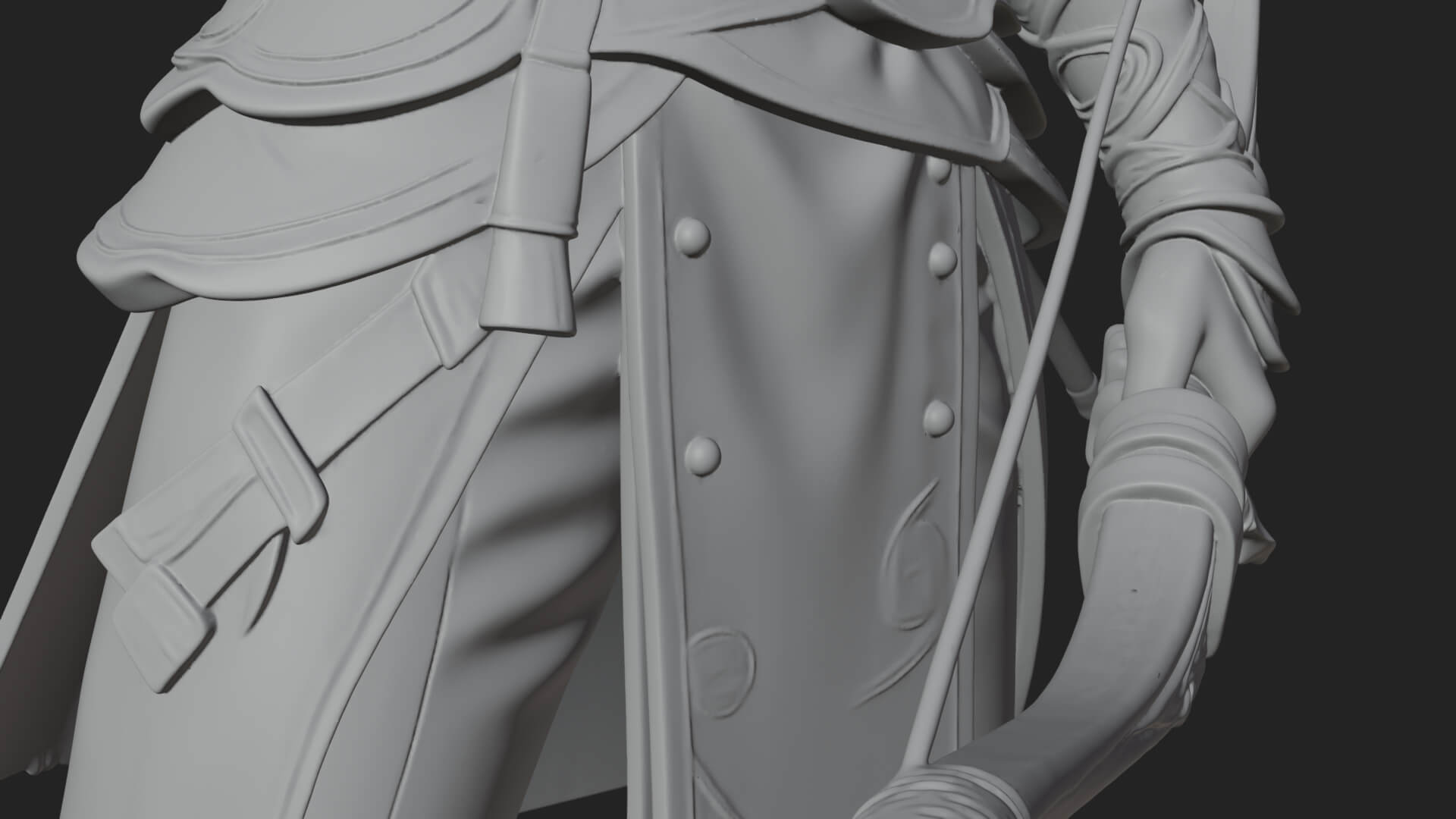 Elven Archer Statue Design 12 3D Print Model 3D Model