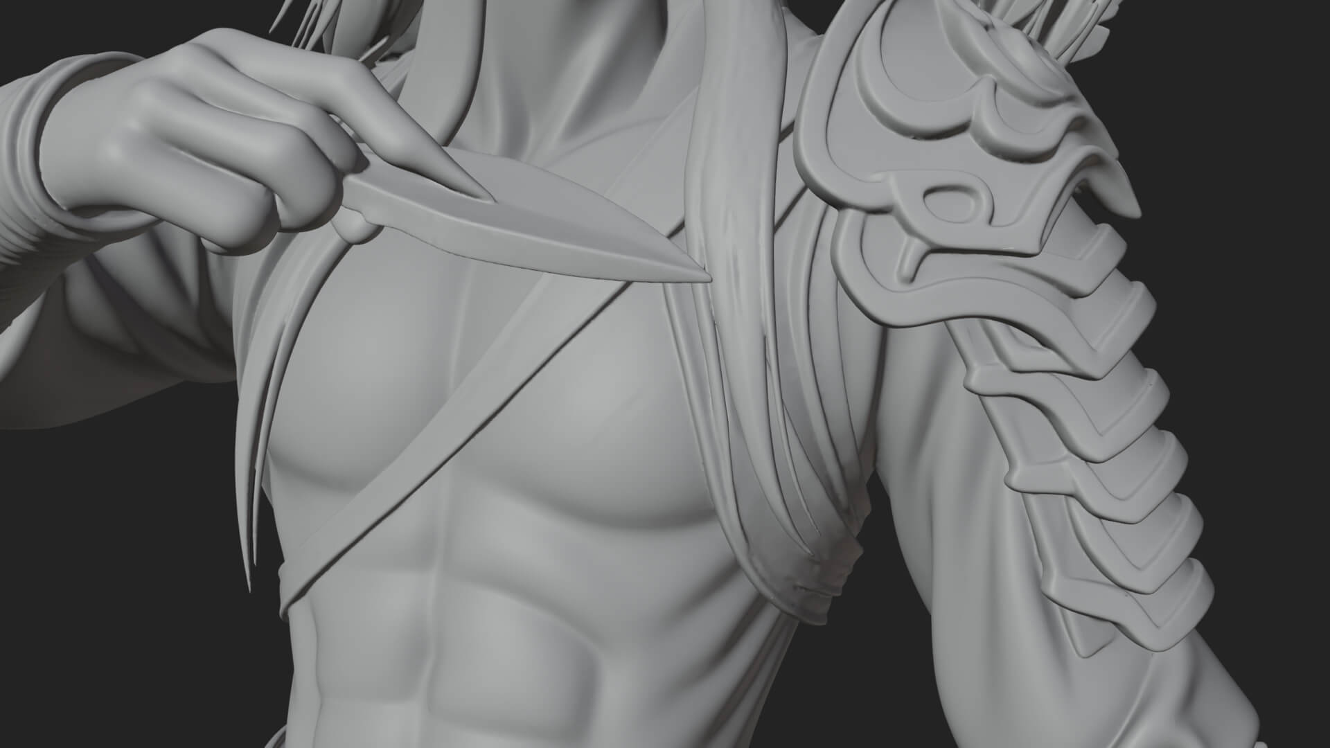 Elven Archer Statue Design 13 3D Print Model 3D Model