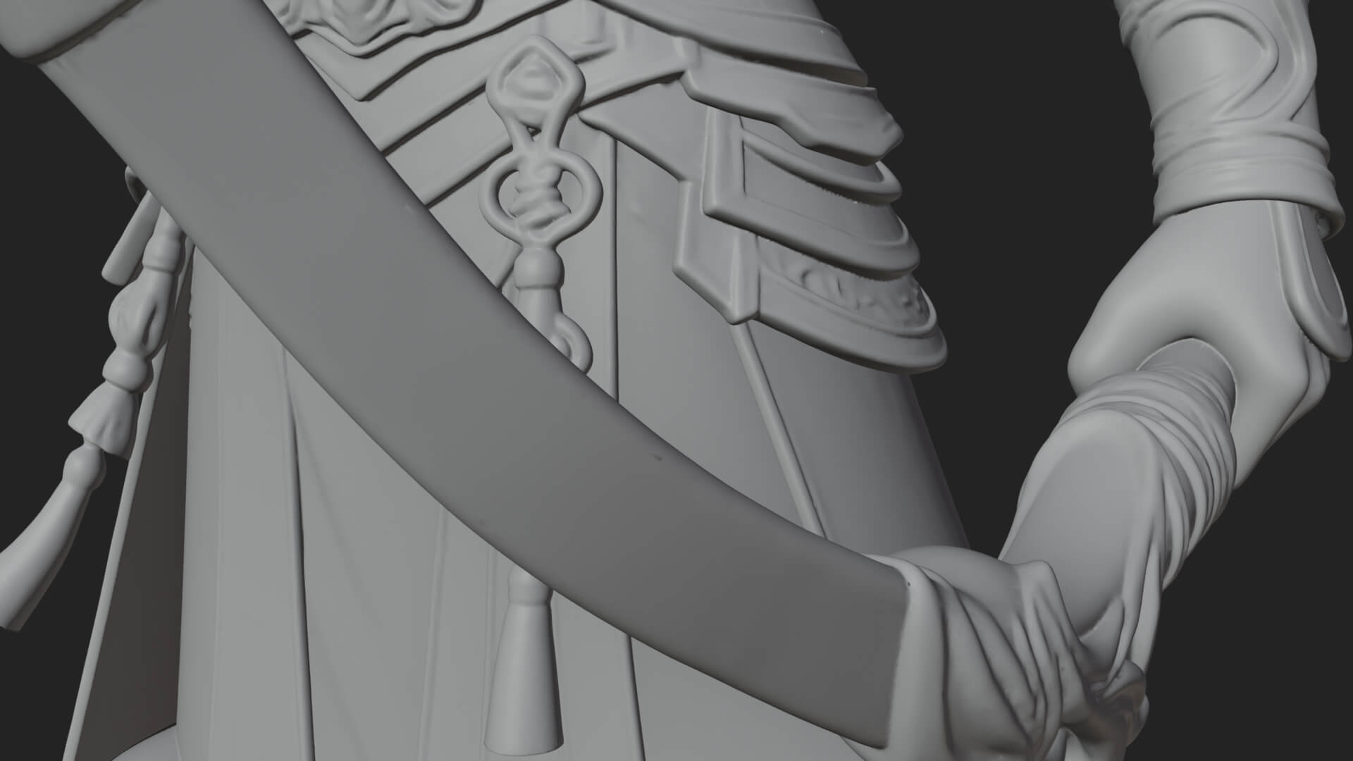 Elven Archer Statue Design 13 3D Print Model 3D Model