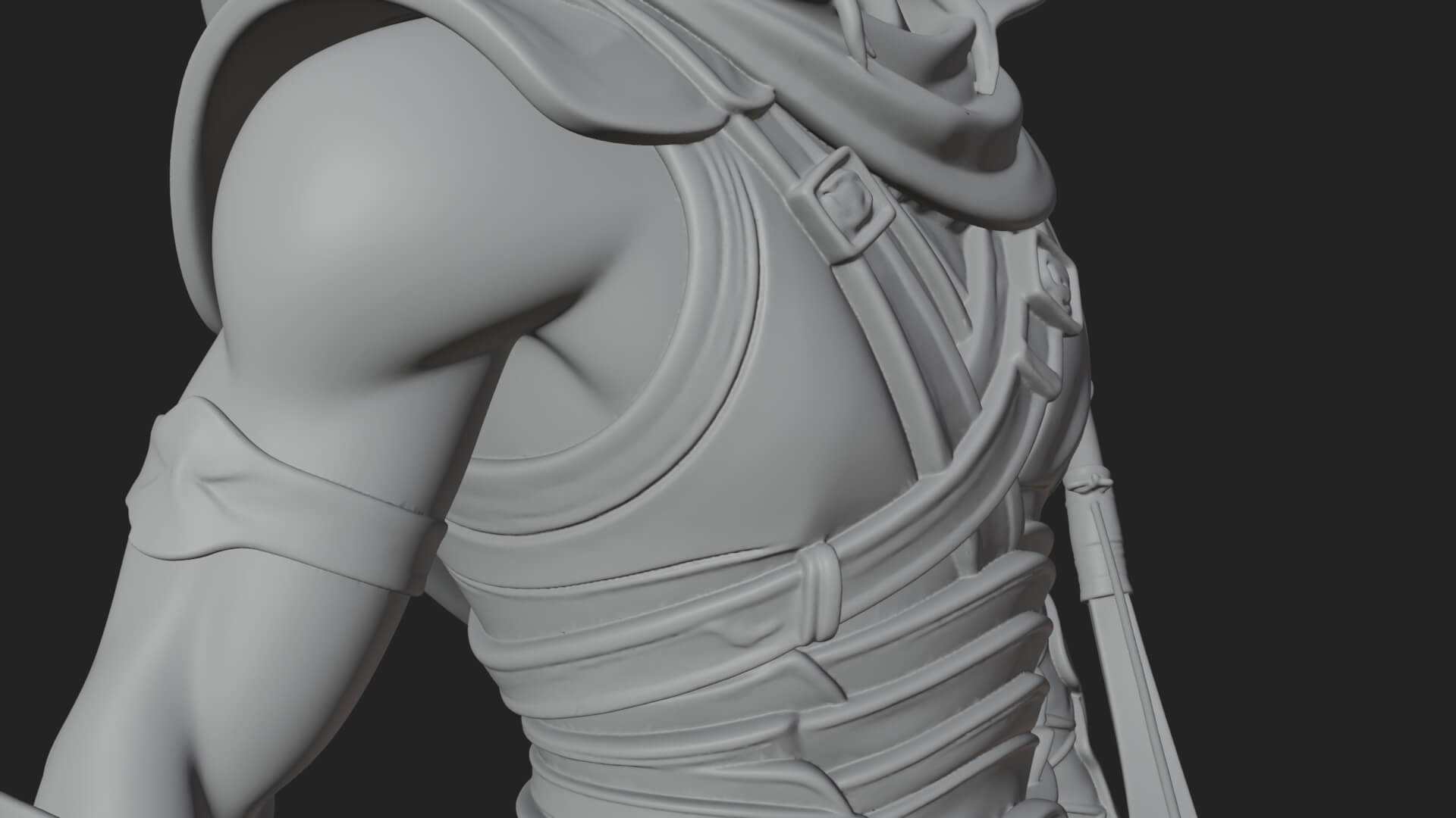 Elven Archer Statue Design 14 3D Print Model 3D Model