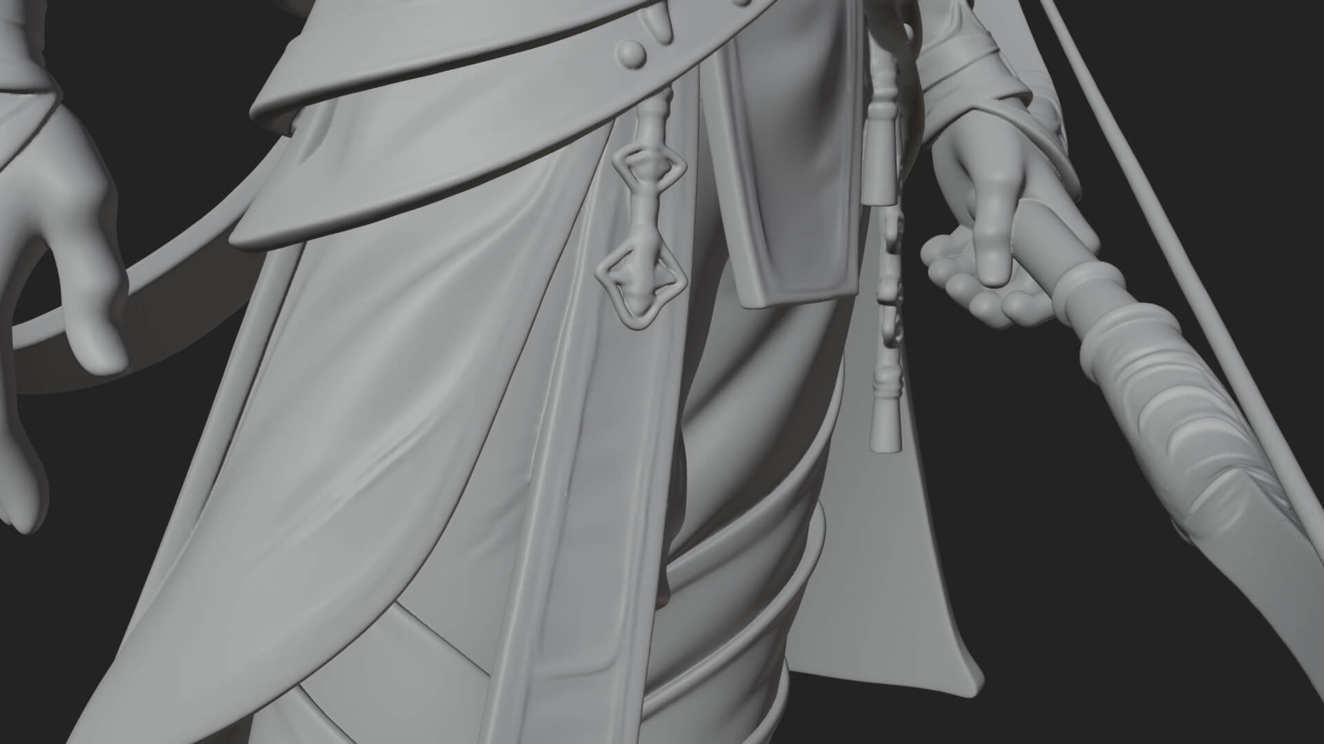 Elven Archer Statue Design 14 3D Print Model 3D Model