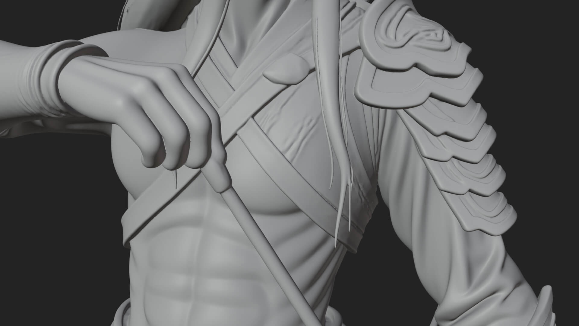 Elven Archer Statue Design 4 3D Print Model 3D Model
