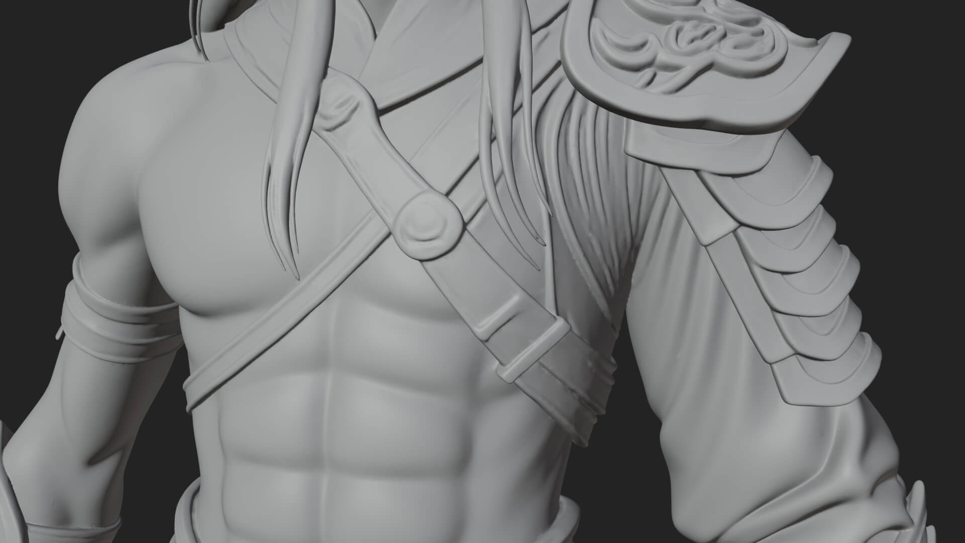 Elven Archer Statue Design 5 3D Print Model 3D Model