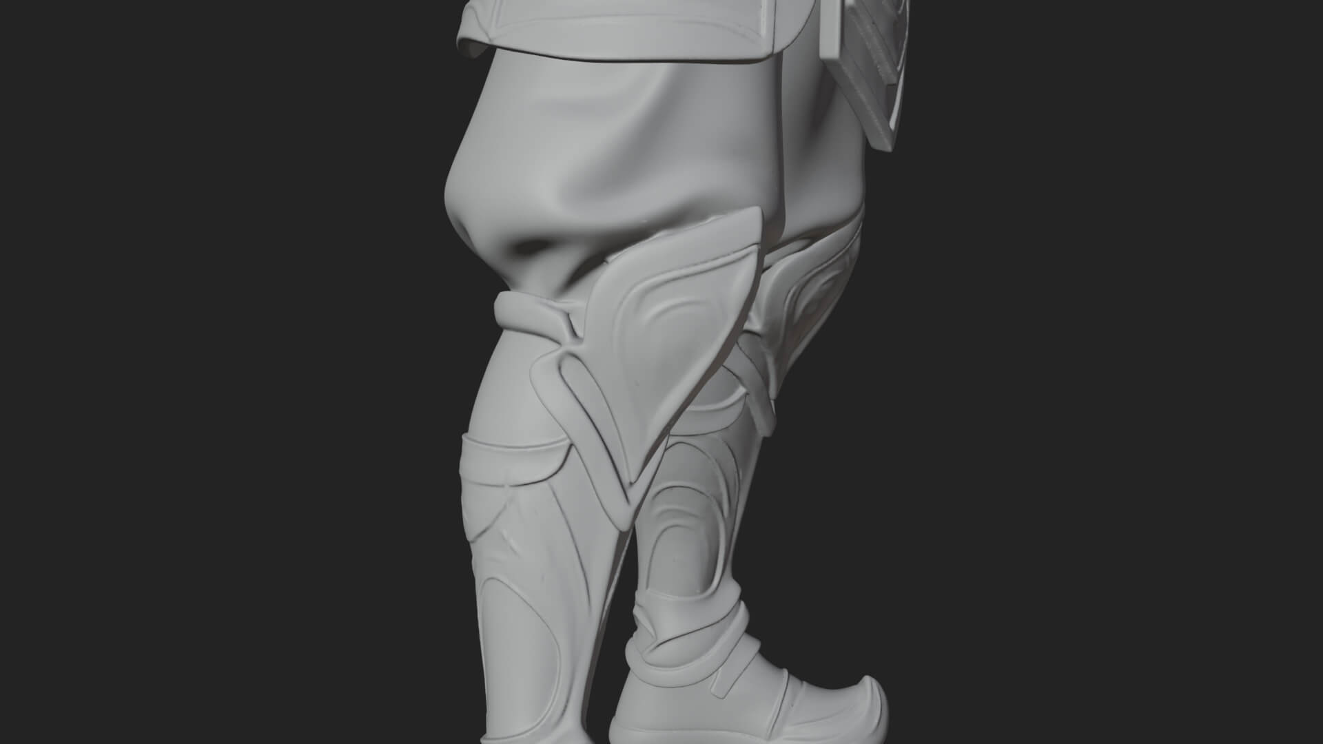 Elven Archer Statue Design 6 3D Print Model 3D Model