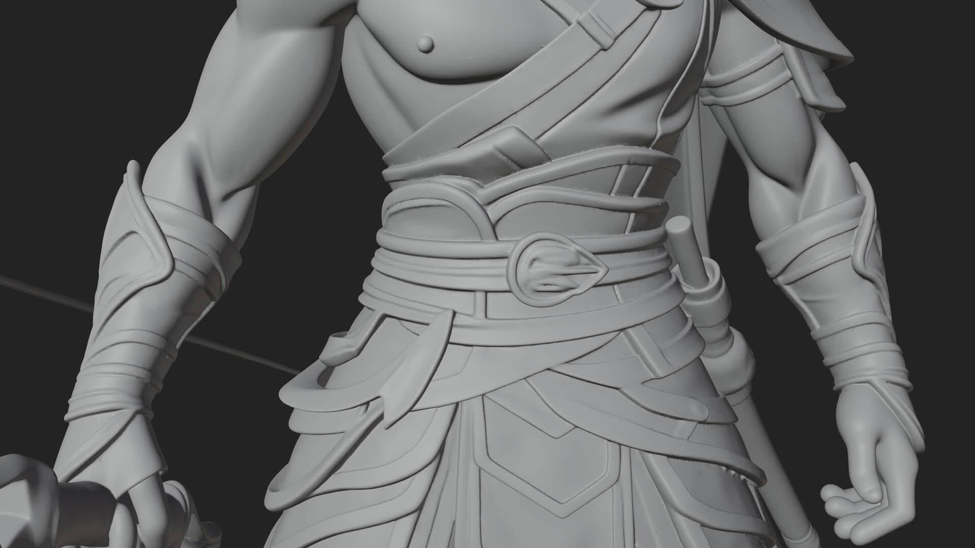 Elven Archer Statue Design 9 3D Print Model 3D Model