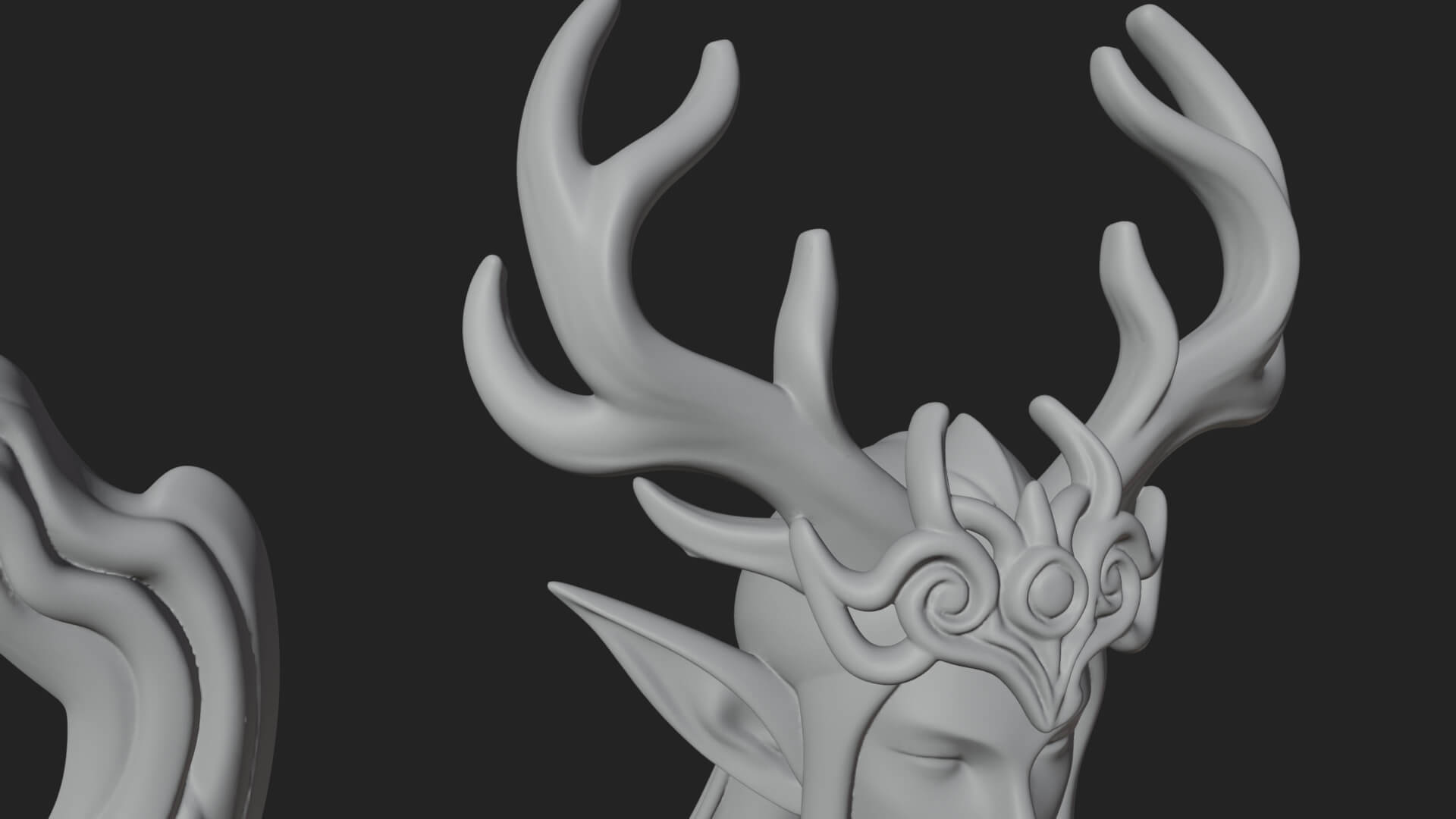 Elven High Mage Statue Design 10 3D Print Model 3D Model