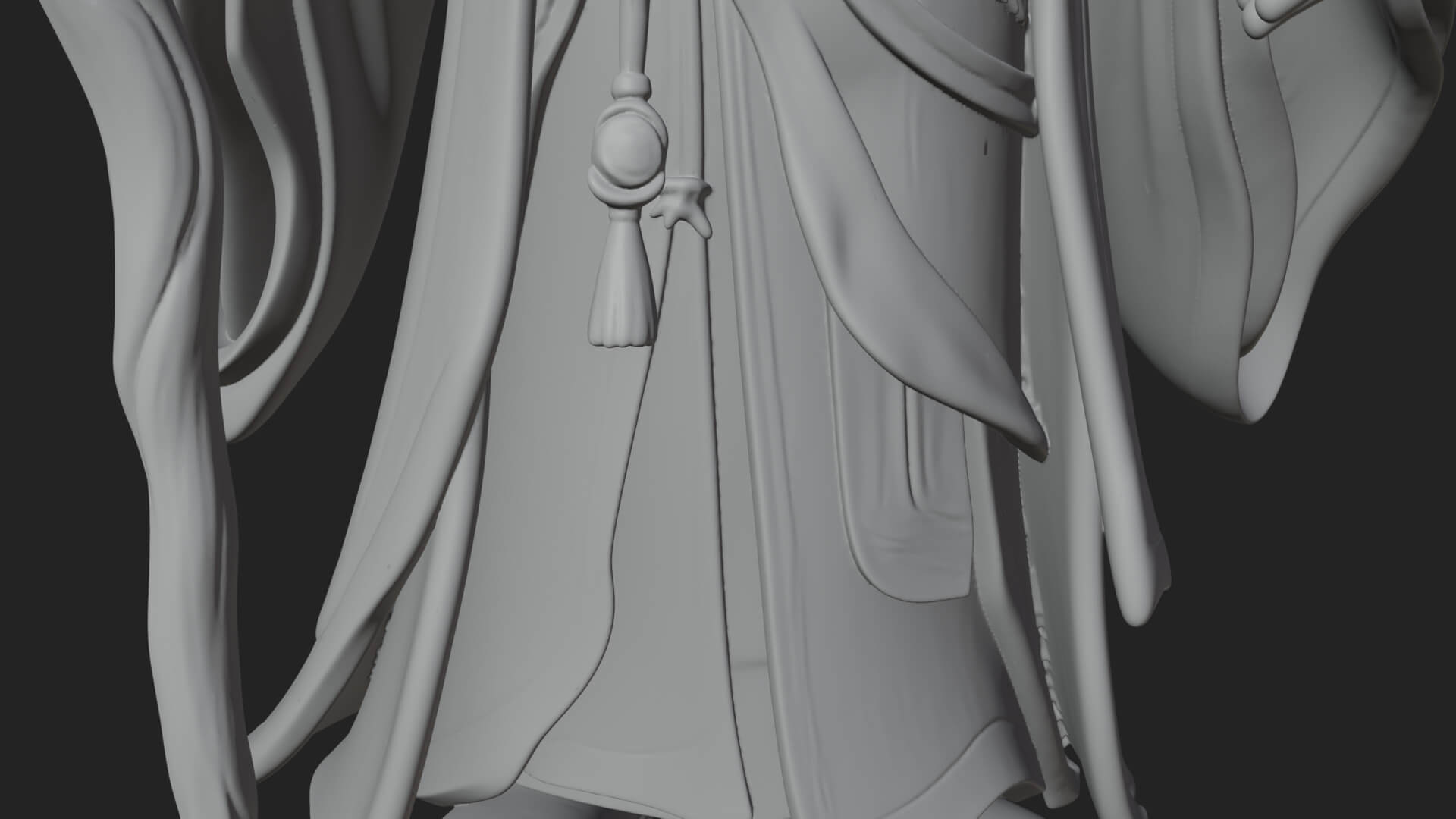 Elven High Mage Statue Design 10 3D Print Model 3D Model