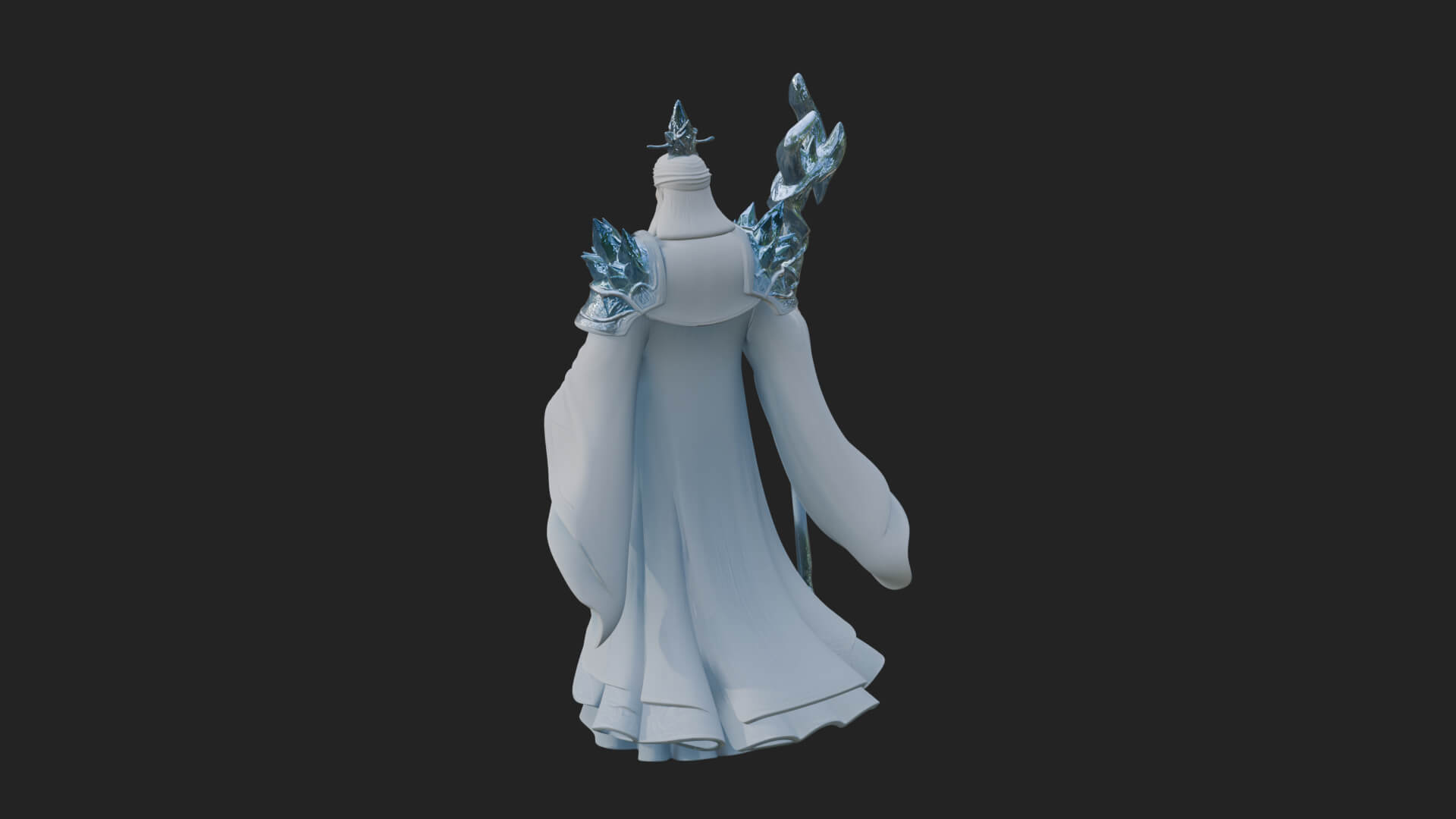 Elven High Mage Statue Design 11 3D Print Model 3D Model