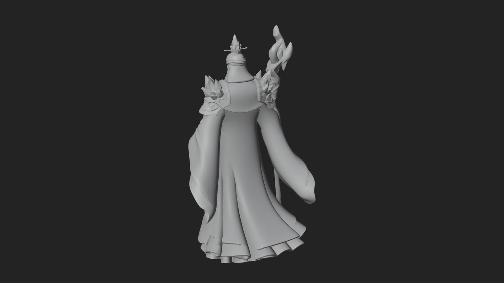 Elven High Mage Statue Design 11 3D Print Model 3D Model