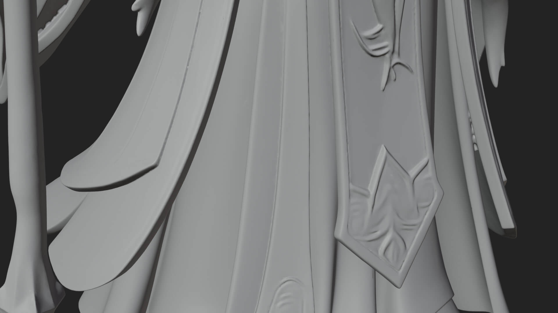 Elven High Mage Statue Design 11 3D Print Model 3D Model