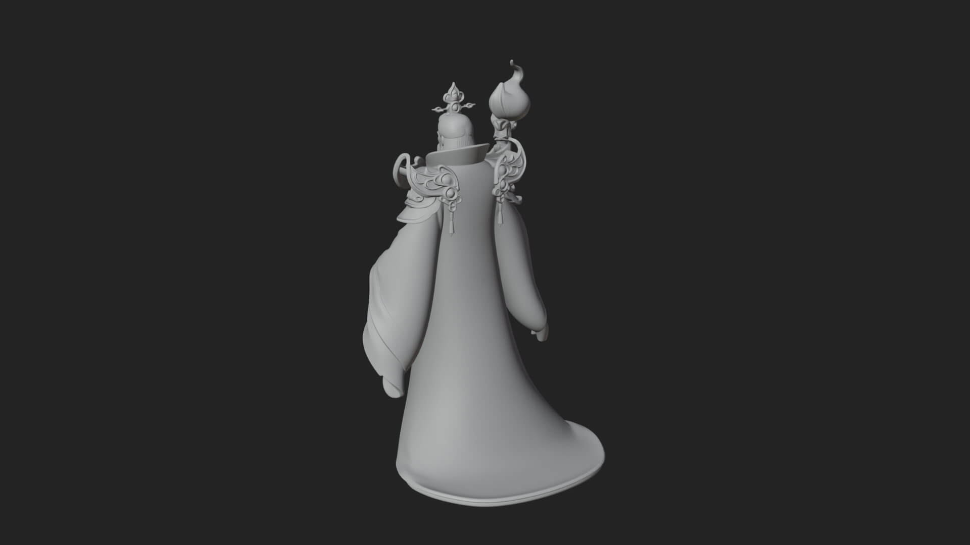 Elven High Mage Statue Design 12 3D Print Model 3D Model