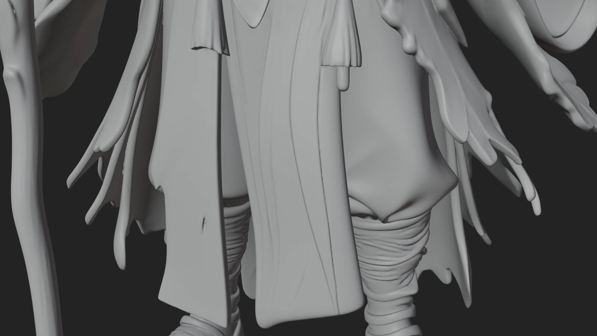 Elven High Mage Statue Design 13 3D Print Model 3D Model