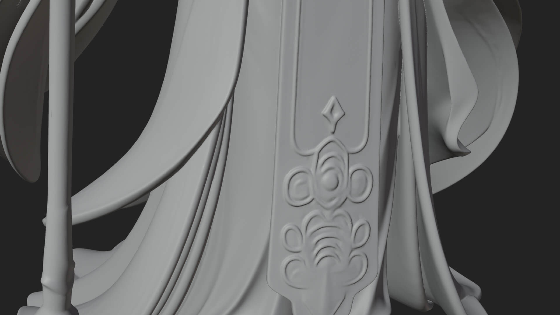 Elven High Mage Statue Design 15 3D Print Model 3D Model