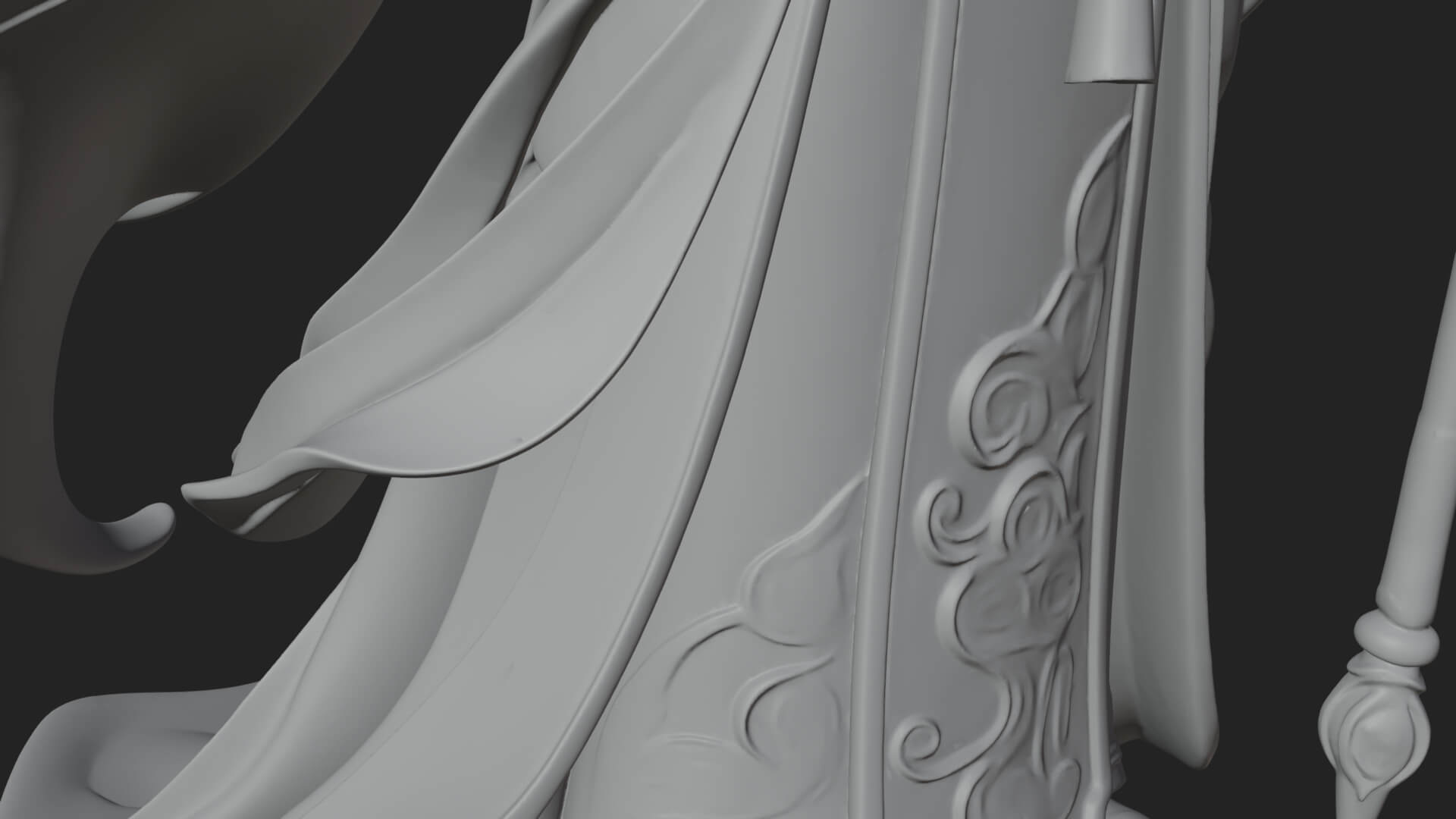 Elven High Mage Statue Design 16 3D Print Model 3D Model