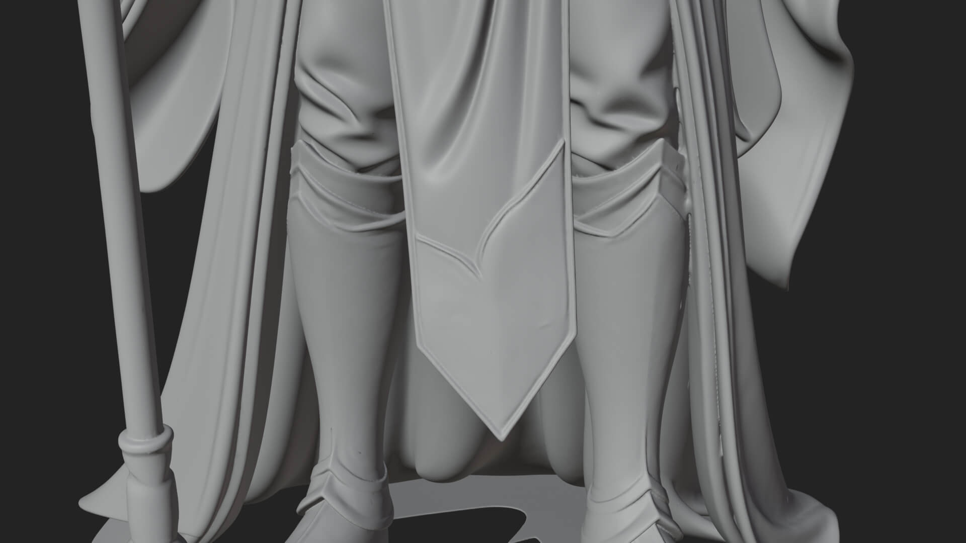 Elven High Mage Statue Design 17 3D Print Model 3D Model