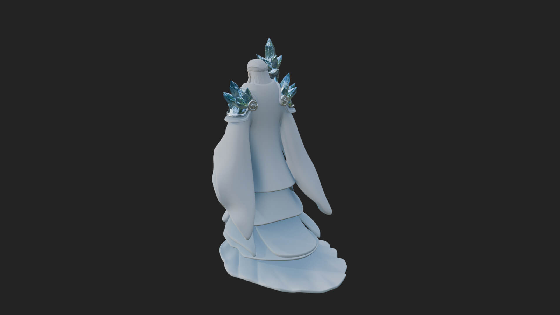 Elven High Mage Statue Design 18 3D Print Model 3D Model