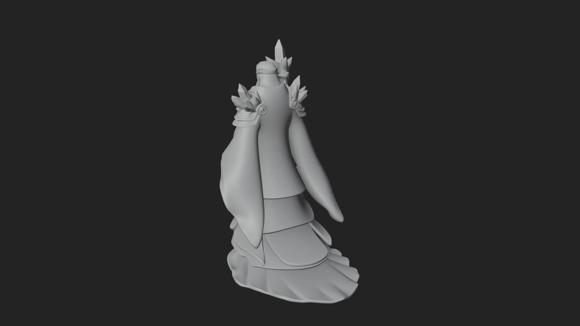 Elven High Mage Statue Design 18 3D Print Model 3D Model
