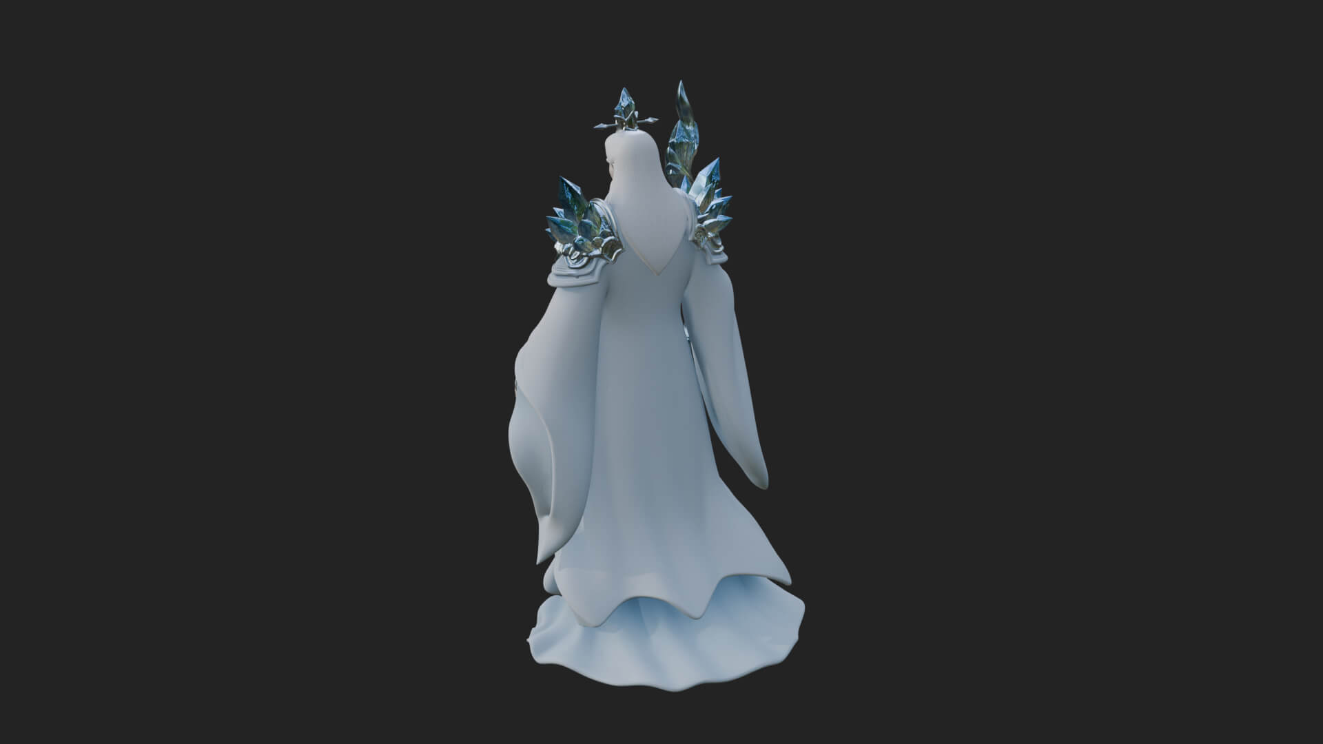 Elven High Mage Statue Design 21 3D Print Model 3D Model