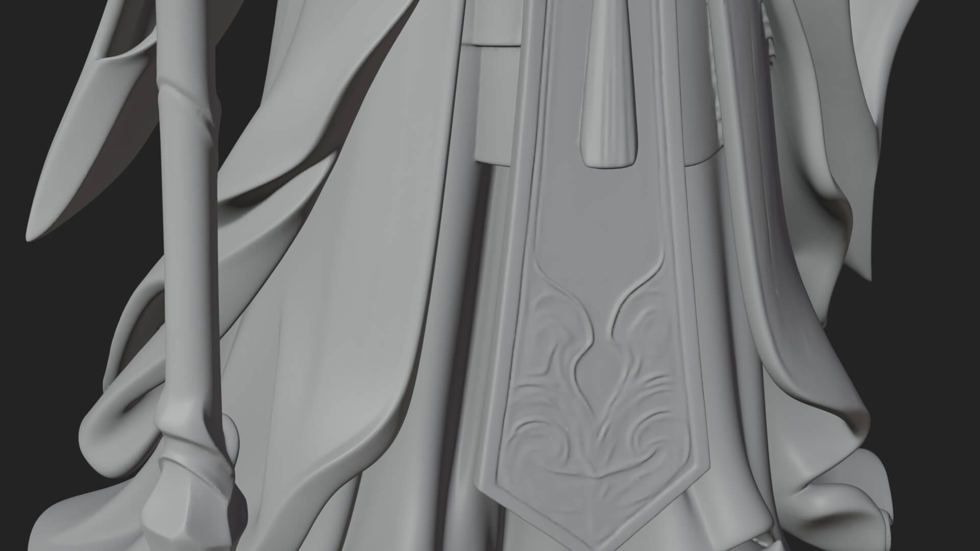 Elven High Mage Statue Design 21 3D Print Model 3D Model