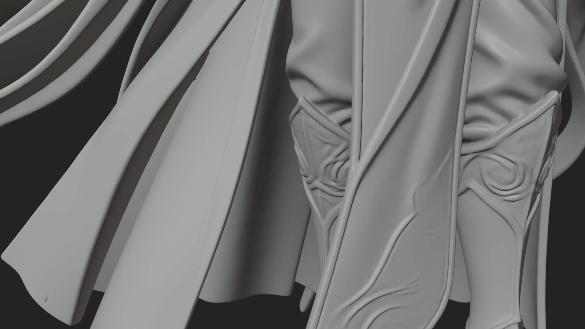 Elven High Mage Statue Design 22 3D Print Model 3D Model