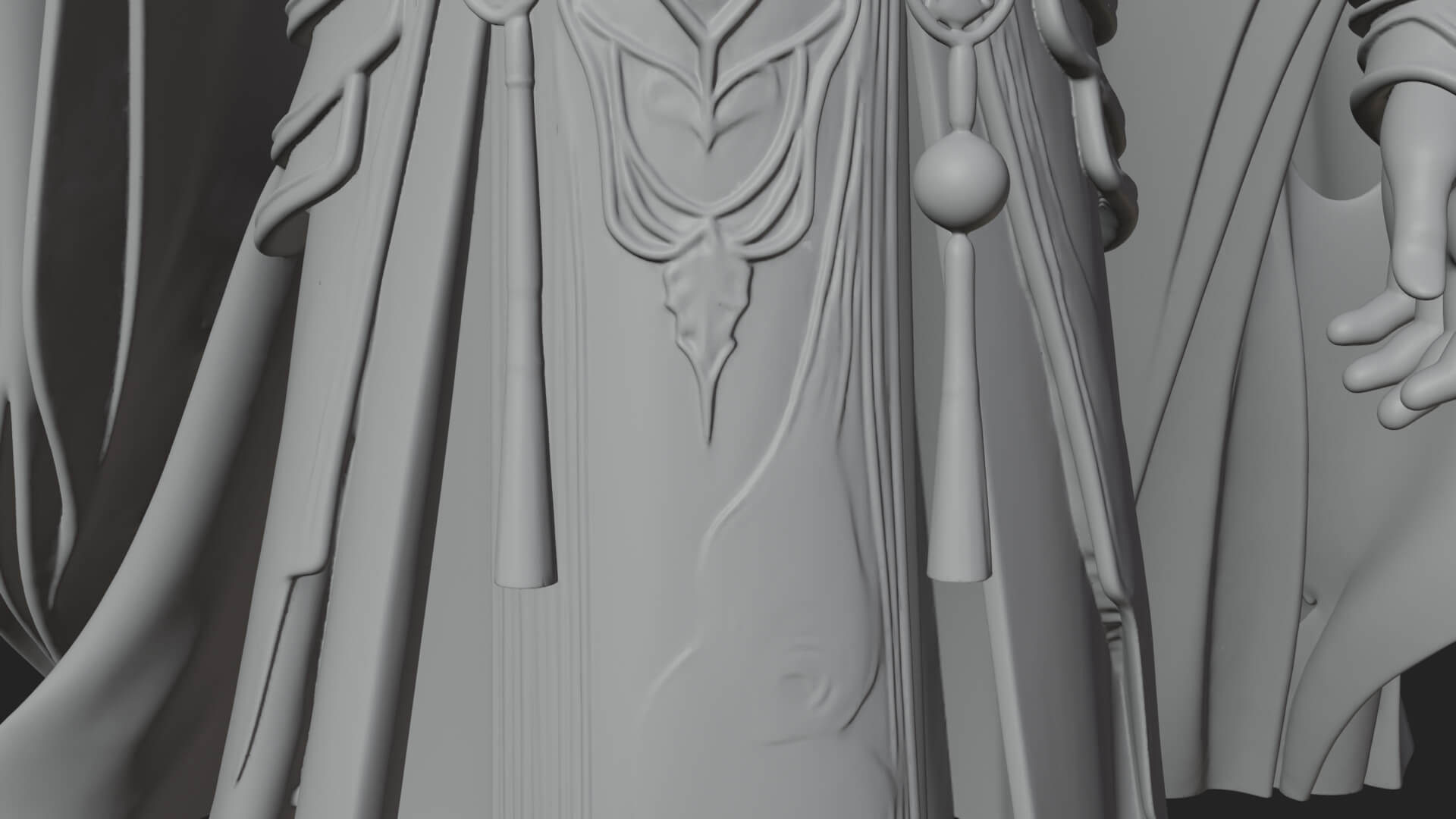 Elven High Mage Statue Design 23 3D Print Model 3D Model