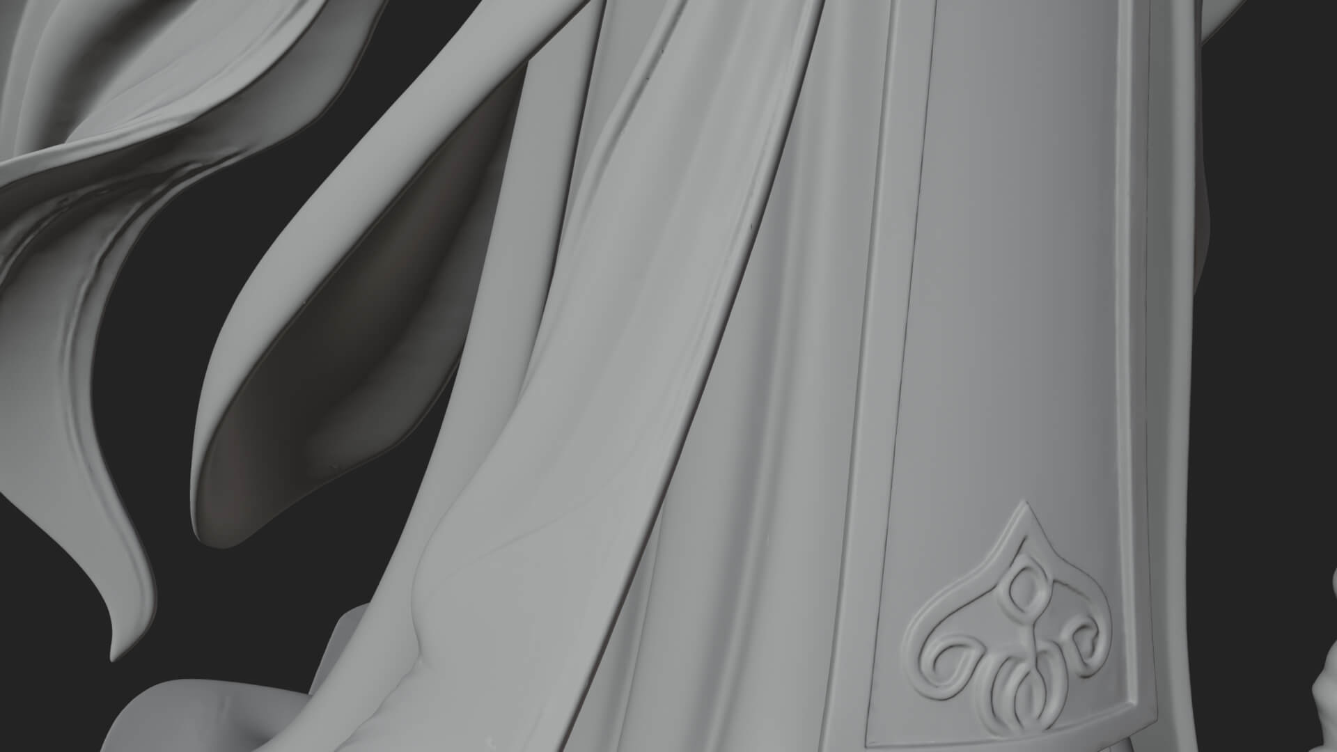 Elven High Mage Statue Design 24 3D Print Model 3D Model