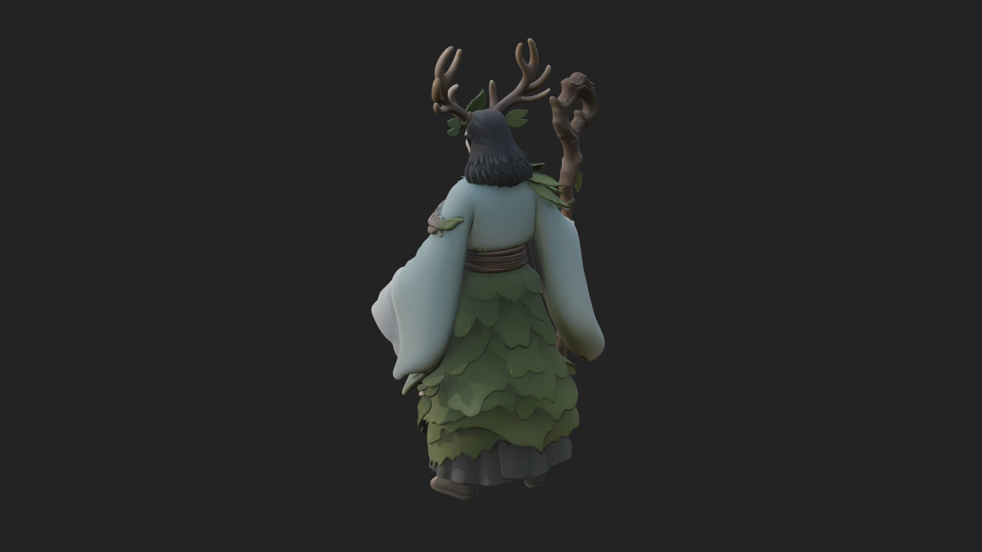 Elven High Mage Statue Design 25 3D Print Model 3D Model