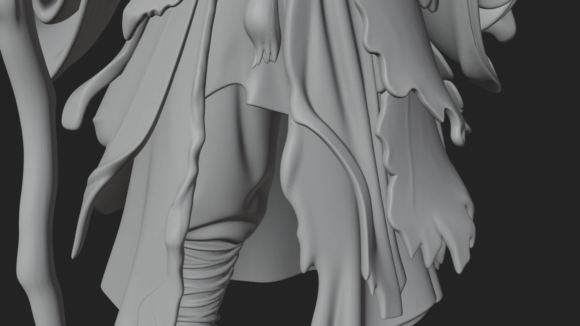 Elven High Mage Statue Design 25 3D Print Model 3D Model