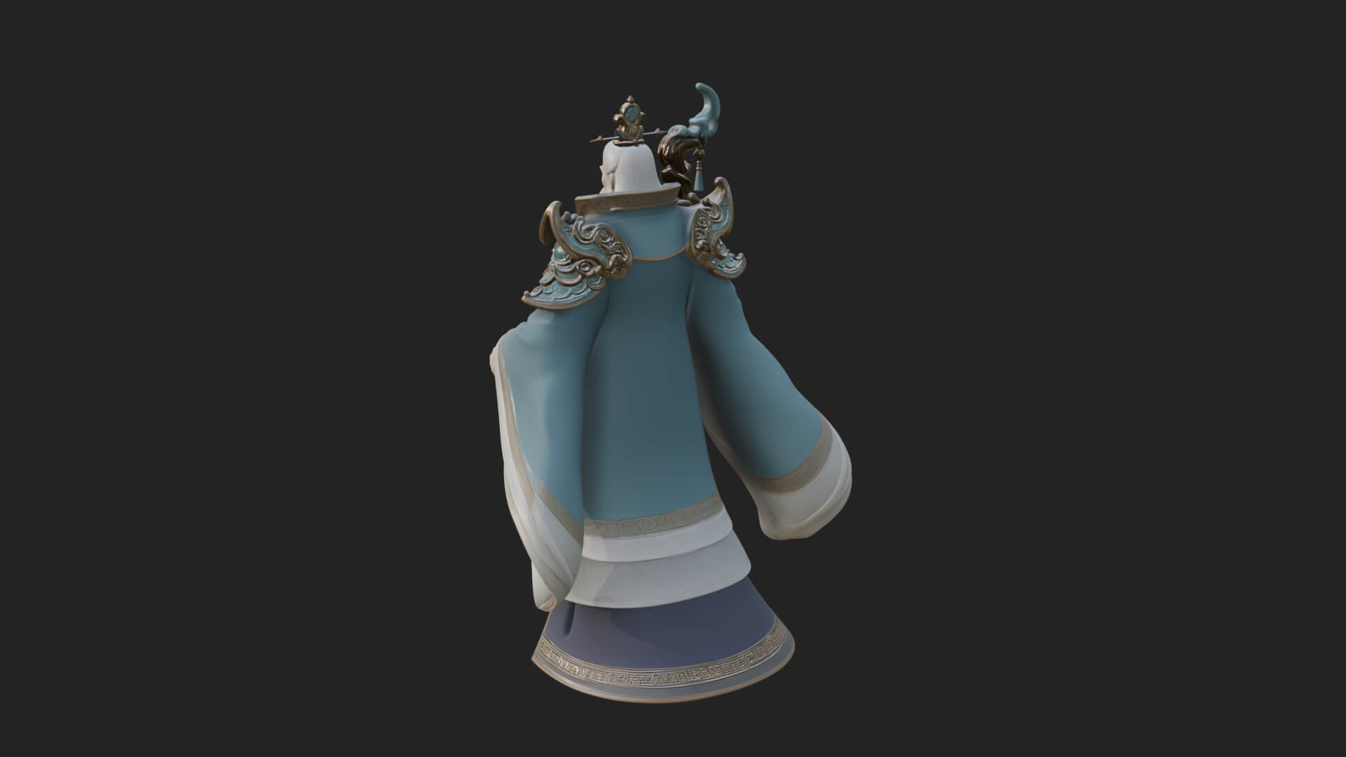 Elven High Mage Statue Design 26 3D Print Model 3D Model